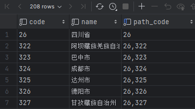部分查询结果截图