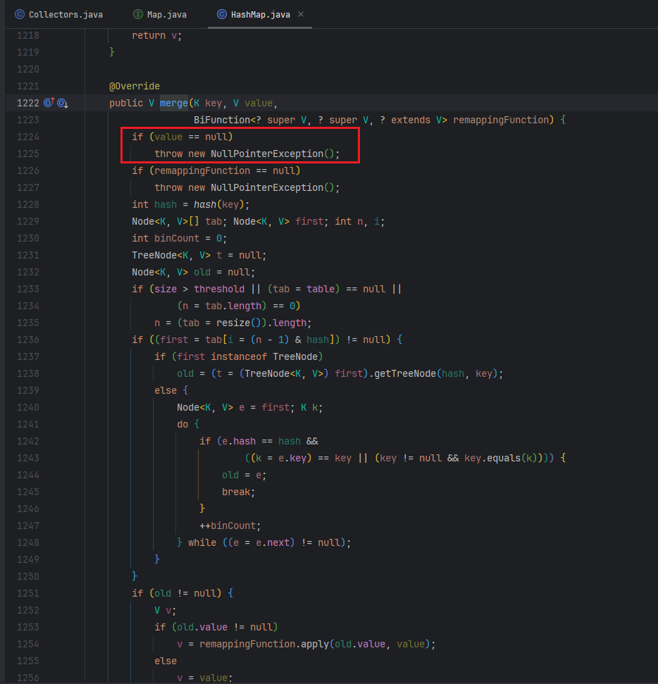 HashMap 的 merge() 方法实现